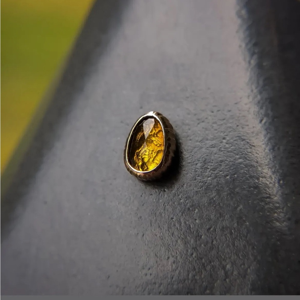 New High Noon Handmade Josey threaded end w Amber tourmaline in rg🧡💛💚🩷